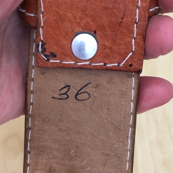 Custom Made Leather Belt - Embroidered - Picture 2 of 10